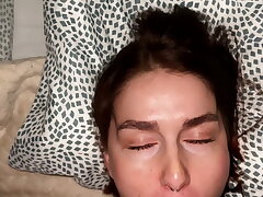 Night bang-out from a couple and facial popshot cumshot KleoModel