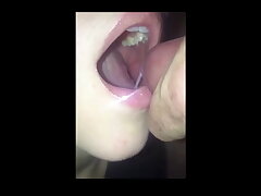My bf jizz to my gullet for the first-ever time