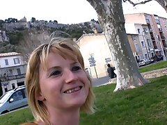 Uber-cute french teenager is doing an anal invasion casting in her hometown