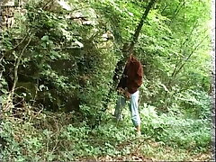 Girl gets arch over and drilled hard and quick in her labia