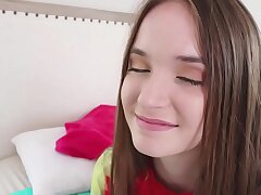 Ultra-cute Brunette Stepsis (Hazel Moore) Masturbates Off Her Meaty Bone Brother