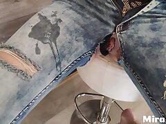 Torn her jeans and to fuck