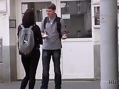 HUNT4K. Man pays attractive tourist money for quickie at his place
