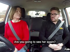 College girl driver publicly creampied on backseat