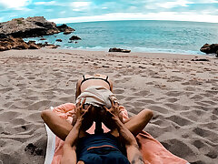 Hump on the Beach on Holiday with wild gf