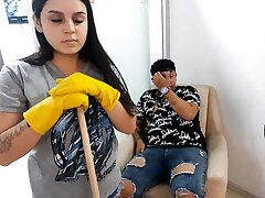 My finest friend pokes the housemaid