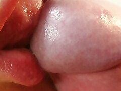 Luxury Close-Up blowjob! Jizm in mouth.