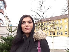 GERMAN SCOUT - Ultra-cute 20yr elderly Teen Kristall Pickup and Fuck by Real Street Audition
