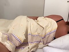 Stroking off while step-mom is naked and then she wake up