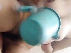 Indain Mummy bathing at home full Desi indian youthful  Mummy