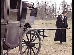 Fashionable woman caught jerking her poon and fucked by jogger