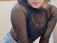 Make my self satisfied with my Vibrator and Fake penis