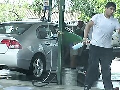 blond swimsuit teen babe picked up at petrol station