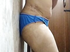 Youthful indian classmate grease massage of figure at home Indian Desi classmate