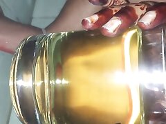 Desi poon swallowing peeing