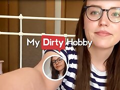 Leni_Lizz Slowly Gets Used To Being Completely Bare In Front Of The Camera By Herself - MyDirtyHobby