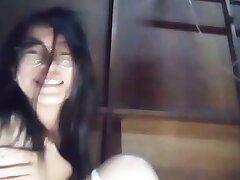 cute Japanese female alone at home 360