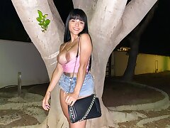 AFTERPARTY with Nadja Lapiedra Assfuck PUBLIC Pulverize IN SPANISH STREETS, then we sneak into a pool to accomplish and spunk inside t