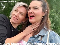 Ava Moore - Fucked By 2 Ebony Guys In The Woods With A Cougar - REALITY Pornography