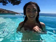Camsoda - Sexy Brunette Plays With Her Poon Underwater