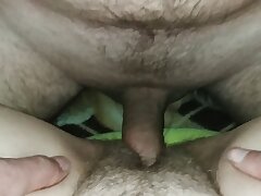 Fucking neighbor's busty wife hard in wet smoothly-shaven vagina