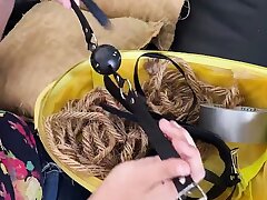 Mischievous Nephew Wants Cable Restrain bondage And Ball Gag
