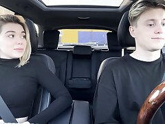 Paid for a cab with a deep throat - in the truck - outdoor