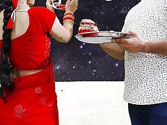 Karva Chauth Special: Freshly married priya had First karva chauth hump and had deep throat under the sky with clear Hindi