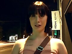 Hot dark haired woman having a ginormous double intrusion