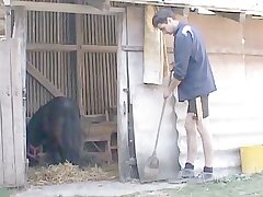 Diminutive granny gets her asshole poked nasty