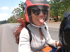 Monstrous rump Thai amateur teen girlfriend red-hot fuck-fest in public in a coffee shop