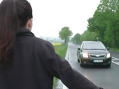 German drivers allows only sexy sluty girls to take the sit
