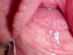 Close up fuck with my kinky roommate and cum on shaved coochie