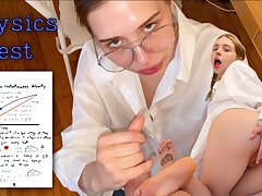 Physics educator is fucking a student. Californiababe is swallowing jism