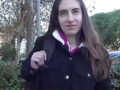 Amateur babe Carolina learns a few lessons in a sex-shop before her ROUGH POUNDING!