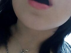 Daytime nice home striptease, and soft masturbation with orgasm. Close-up. Part 2
