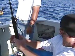 youthfull brunette gets boned by captain on yacht ship