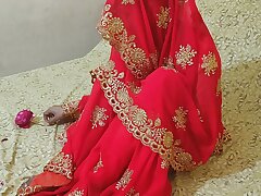 Desi Indian village bhabhi after 2nd day marid hookup with dever clear Hindi audio