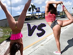 BANGBROS - Battle Of The Giant Rump GOATs: Abella Danger VS Kelsi Monroe