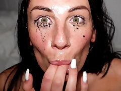 BIG Jizz LOADS ON TINY Teenagers - Sperm Wettened Faces Compilation