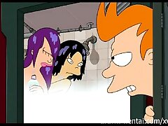 Futurama Hentai - Shower 3 way