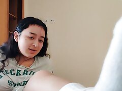 Step stepsister with white socks and grandma undies