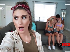 Teens Get On Their Knees And Tend To This Super-fucking-hot Guy