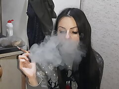 My fetish gf smokes and witnesses me have fucky-fucky with another girl - Lezzie Illusion Girls
