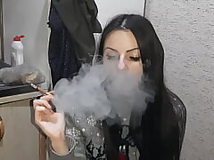 My fetish gf smokes and witnesses me have sex with another girl - Lezzie Illusion Girls