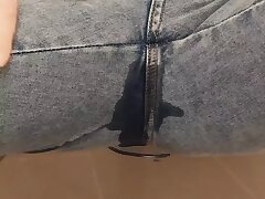 She urinates in her jeans and makes him excited