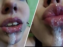 Before Christmas, the snigurochka makes a oral job to her Santa Claus and guzzles man chowder