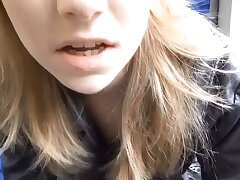 In Public With Cum On My Face! Public handjob!