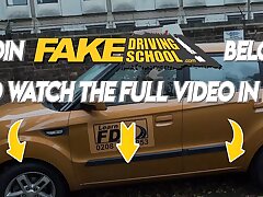 Fake Driving College Long black man sausage pleases buxom blonde exa