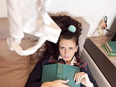 Pregnant dame jumps on a dick and gets a lot of cum inwards